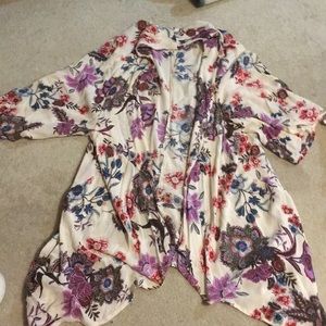 Colorful print kimono